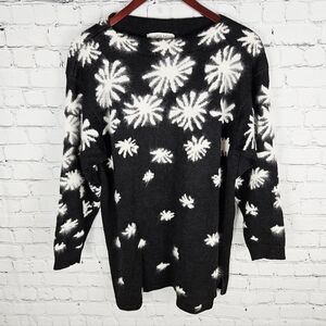 VINTAGE | Maline Wong angora rabbit hair knit snowflake starburst sweater